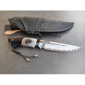 МІСЯЧНЕ МОРЕ авторський ніж ручної роботи майстра MV Knify, сталь к110 в обкладках 95х18, 61 HRC. Photo 2